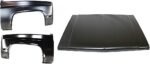 Replacement 3-Piece Kit Factory Style Hood, Steel, Primed, Includes (2) Fender and (1) Hood