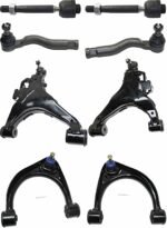 TrueDrive 8-Piece Kit Front, Driver and Passenger Side, Upper and Lower Control Arm Kit, Includes (4) Control Arm and (4) Tie Rod End