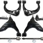 TrueDrive 8-Piece Kit Front, Driver and Passenger Side, Upper and Lower Control Arm Kit, Includes (4) Control Arm and (4) Tie Rod End