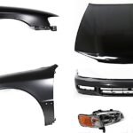 Replacement 6-Piece Kit Factory Style Hood, Steel, Primed, Includes (1) Bumper Cover, (2) Fender, (2) Headlight, and (1) Hood