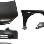 Replacement 5-Piece Kit Factory Style Hood, Steel, Primed, Includes (1) Bumper Cover, (2) Fender, (1) Hood, and (1) Hood Molding