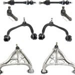 TrueDrive 8-Piece Kit Front, Driver and Passenger Side Control Arm with Sway Bar Links and Tie Rod Ends, Four Wheel Drive (Limited Submodel - All Wheel Drive)