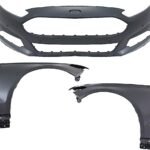 Replacement 3-Piece Kit, Front Primed Bumper Cover, Includes (1) Bumper Cover and (2) Fender