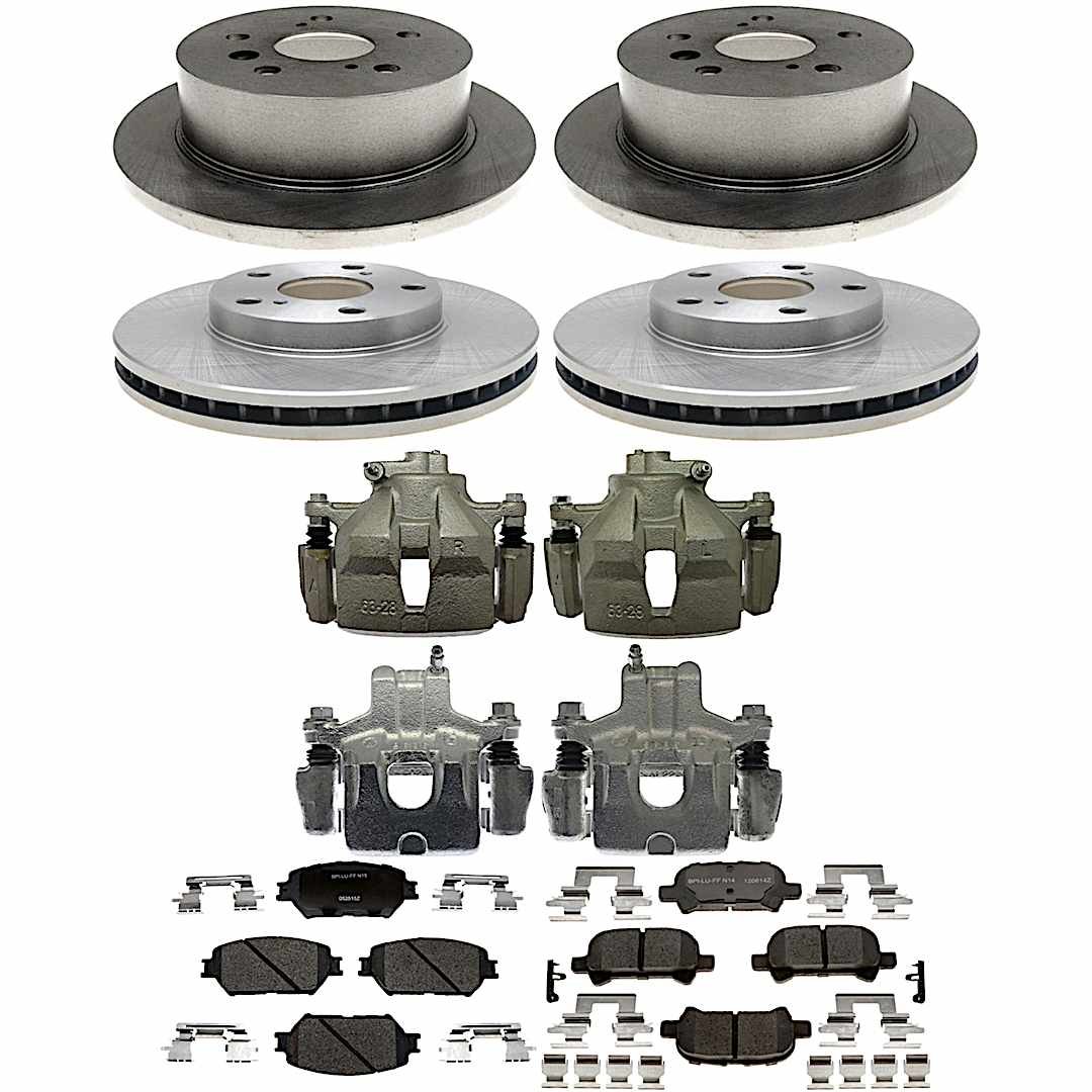 kit-210516-841_1.jpg Raybestos KIT-210516-841 Front and Rear Brake Disc and Caliper Kit, FWD, R-Line Series - Image 1