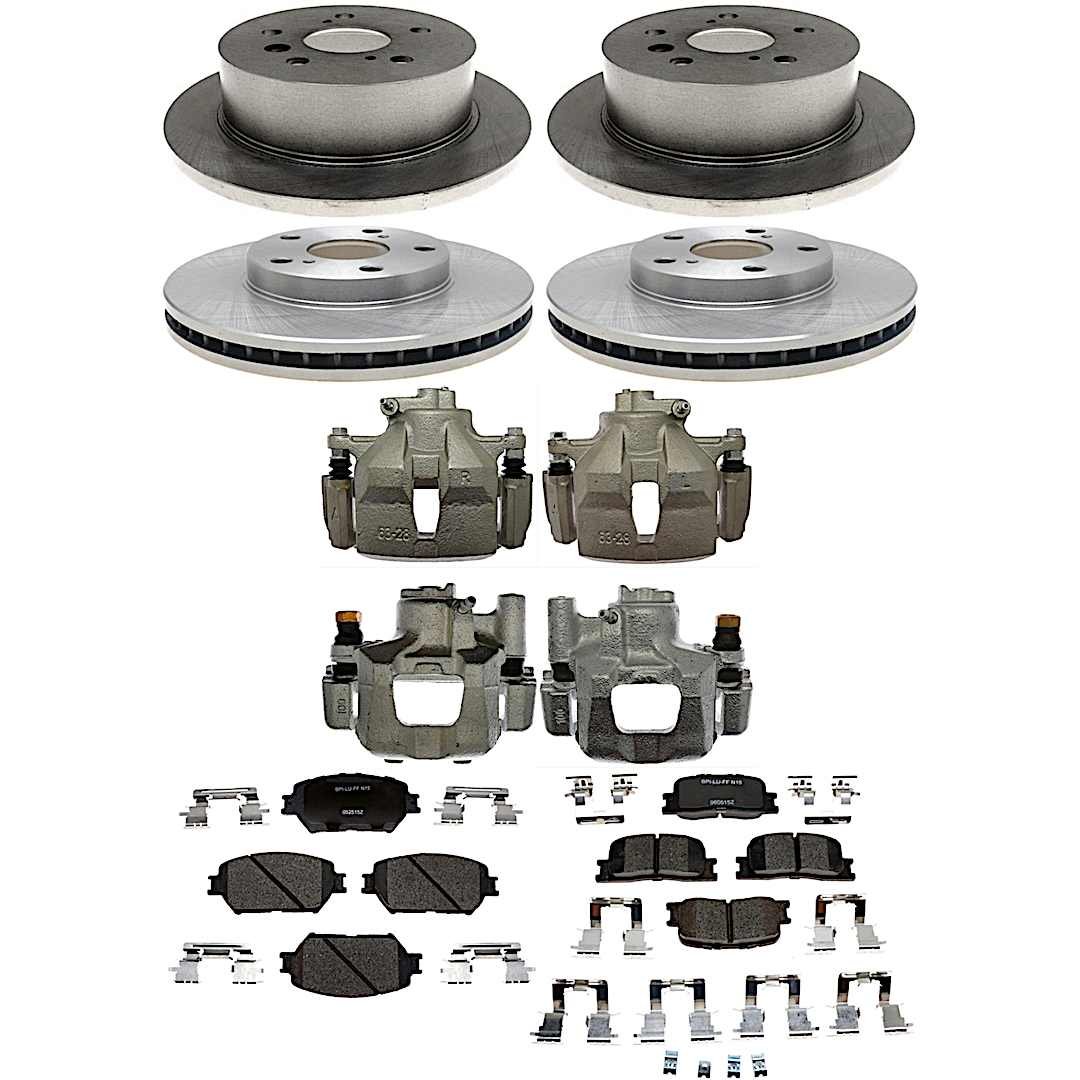 kit-210516-842_1.jpg Raybestos KIT-210516-842 Front and Rear Brake Disc and Caliper Kit, FWD, R-Line Series - Image 1
