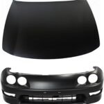Replacement 2-Piece Kit, Front Primed Bumper Cover, Includes (1) Bumper Cover and (1) Hood