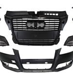 Replacement 6-Piece Kit, Driver and Passenger Side Halogen Headlight, With bulb(s), OE Replacement, Includes (2) Headlight, (1) Grille Assembly, (1) Bumper Cover and (2) Fender