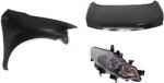 Replacement 3-Piece Kit Factory Style Hood, Steel, Primed, Includes (1) Fender, (1) Headlight, and (1) Hood