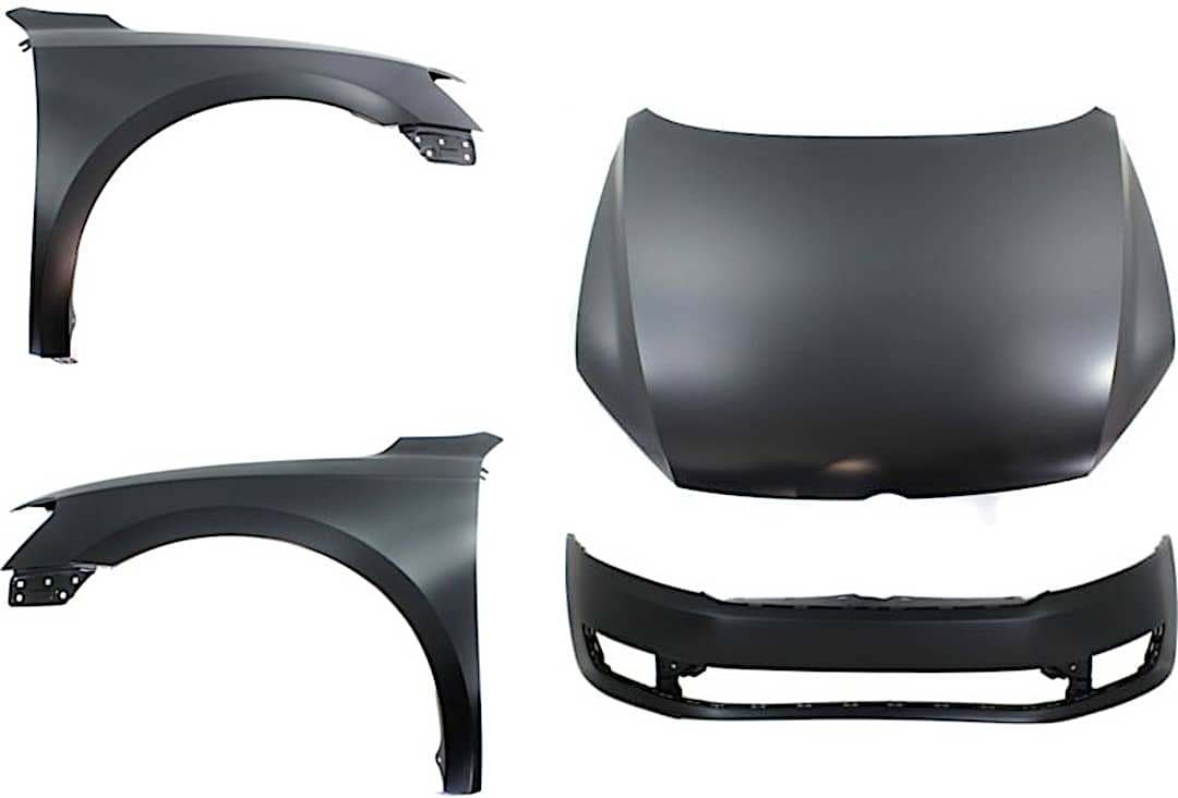 kit-60615-78_1.jpg Replacement 4-Piece Kit Factory Style Hood, Steel, Primed, Includes (1) Bumper Cover, (2) Fender, and (1) Hood - Image 1