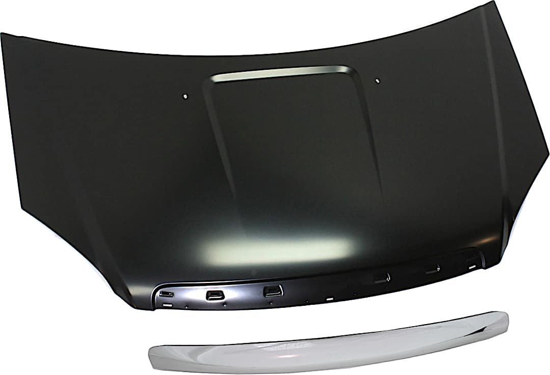 kit-61115-16_1.jpg Replacement 2-Piece Kit, Factory Style Hood, Steel, Primed, Includes (1) Hood and (1) Hood Molding - Image 1