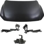 Replacement 4-Piece Kit Factory Style Hood, Steel, Primed, Includes (1) Hood, (2) Hood Hinge, and (1) Hood Latch