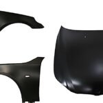 Replacement 3-Piece Kit Factory Style Hood, Steel, Primed, Includes (2) Fender and (1) Hood