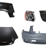 Replacement 5-Piece Kit, Front, Passenger Side Fender, Sport Utility, Includes (1) Bumper Cover, (1) Fender, (1) Grille, (1) Headlight, and (1) Hood
