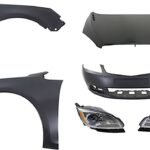 Replacement 6-Piece Kit, Front Primed Bumper Cover, Includes (1) Bumper Cover, (2) Fender, (2) Headlight, and (1) Hood