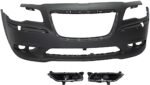 Replacement 3-Piece Kit, Front Primed Bumper Cover, For Models Without Adaptive Cruise Control, Includes (1) Bumper Cover and (2) Fog Light