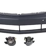 Replacement 3-Piece Kit, Front Primed Bumper Cover, Includes (1) Bumper Cover and (2) Fog Light