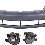 Replacement 3-Piece Kit, Front Primed Bumper Cover, Includes (1) Bumper Cover and (2) Fog Light