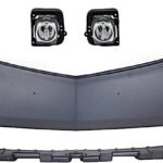 Replacement 3-Piece Kit Front Primed Bumper Cover, CAPA Certified, Includes (1) Bumper Cover and (2) Fog Light