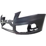 Replacement 3-Piece Kit Front Primed Bumper Cover, For Models Without S-Line Package, Headlight Washer and Parking Aid Sensor, Includes (1) Bumper Cover and (2) Fog Light - Image 3