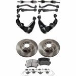 JC Whitney 12-Piece Kit Front Axle Assembly with Brake Discs, Brake Pad Sets, and Control Arms, Automatic Transmission
