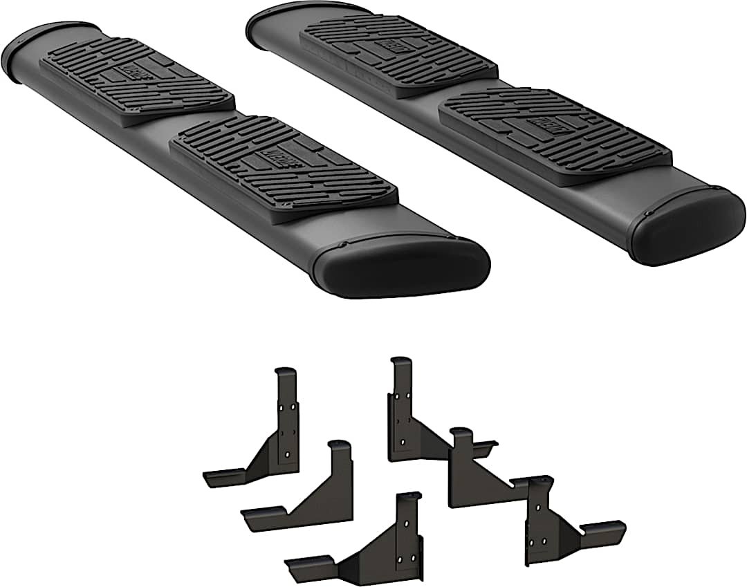 luv277078401743_1.jpg Luverne 277078-401743 Running Boards, Powdercoated Textured Black, Stainless Steel, Extended Cab Pickup, Regal 7 in. Series - Image 1
