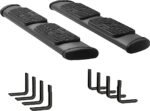 Luverne 277078-409922 Regal 7 in. Series Running Boards, Powdercoated Textured Black Non-Powered Stainless Steel Set of 2