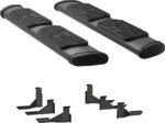 Luverne 277088-401113 Regal 7 in. Series Running Boards, Powdercoated Textured Black Non-Powered Stainless Steel Set of 2