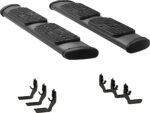 Luverne 277088-401632 Regal 7 in. Series Running Boards, Powdercoated Textured Black Non-Powered Stainless Steel Set of 2