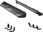 Luverne 281033-571632 Side Entry 7 in. Series Running Boards, Powdercoated Textured Black Non-Powered Stainless Steel Set of 2