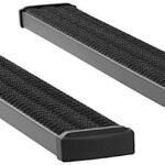 Luverne 415078-401445 7 in. Grip Step Series Running Boards, Powdercoated Textured Black Non-Powered Aluminum Set of 2