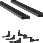 Luverne 415088-401113 7 in. Grip Step Series Running Boards, Powdercoated Textured Black Non-Powered Aluminum Set of 2