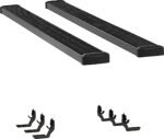 Luverne 415088-401632 7 in. Grip Step Series Running Boards, Powdercoated Textured Black Non-Powered Aluminum Set of 2
