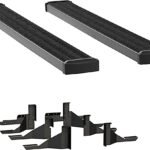Luverne 415098-400939 Running Boards, Powdercoated Textured Black, Aluminum, Crew Cab Pickup/Extended Cab Pickup/Standard Cab Pickup, 67.4/76.3/96.3 in. Bed, 7 in. Grip Step Series