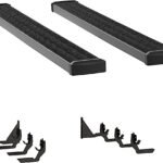 Luverne 415098-401338 Running Boards, Powdercoated Textured Black, Aluminum, 98.3 in. Bed, Standard Cab Pickup, 7 in. Grip Step Series