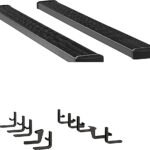Luverne 415098-401475 7 in. Grip Step Series Running Boards, Powdercoated Textured Black Non-Powered Aluminum Set of 2