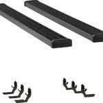 Luverne 415098-401632 7 in. Grip Step Series Running Boards, Powdercoated Textured Black Non-Powered Aluminum Set of 2