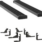 Luverne 415102-401747 Running Boards, Powdercoated Textured Black, Aluminum, 78.8 in. Bed, Extended Cab Pickup, 7 in. Grip Step Series