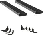 Luverne 415114-401338 Running Boards, Powdercoated Textured Black, Aluminum, 76.3 in. Bed, Extended Crew Cab Pickup, 7 in. Grip Step Series