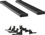 Luverne 415114-401339 Running Boards, Powdercoated Textured Black, Aluminum, 76.3 in. Bed, Extended Crew Cab Pickup, 7 in. Grip Step Series