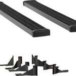 Luverne 415114-401439 Running Boards, Powdercoated Textured Black, Aluminum, 76.3 in. Bed, Extended Crew Cab Pickup, 7 in. Grip Step Series