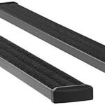Luverne 415114-401448 Running Boards, Powdercoated Textured Black, Aluminum, 79.4 in. Bed, Crew Cab Pickup, 7 in. Grip Step Series