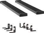 Luverne 415125-400717 Running Boards, Powdercoated Textured Black, Aluminum, 97.6/97.8 in. Bed, Crew Cab Pickup, 7 in. Grip Step Series