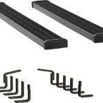 Luverne 415125-400829 Running Boards, Powdercoated Textured Black, Aluminum, 98.0 in. Bed, Crew Cab Pickup, 7 in. Grip Step Series