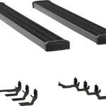 Luverne 415125-401438 Running Boards, Powdercoated Textured Black, Aluminum, 98.3 in. Bed, Crew Cab Pickup, 7 in. Grip Step Series