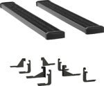 Luverne 415125-401747 Running Boards, Powdercoated Textured Black, Aluminum, 97.6 in. Bed, Crew Cab Pickup, 7 in. Grip Step Series