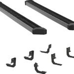 Luverne 416088-4055111 5 in. SlimGrip Series Running Boards, Powdercoated Textured Black Non-Powered Aluminum Set of 2