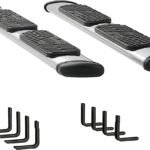Luverne 477088-409922 Regal 7 in. Series Running Boards, Polished Non-Powered Stainless Steel Set of 2