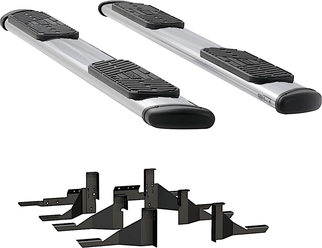 luv477093401439_1.jpg Luverne 477093-401439 Running Boards, Polished, Stainless Steel, 98.3 in. Bed, Standard Cab Pickup, Regal 7 in. Series - Image 1