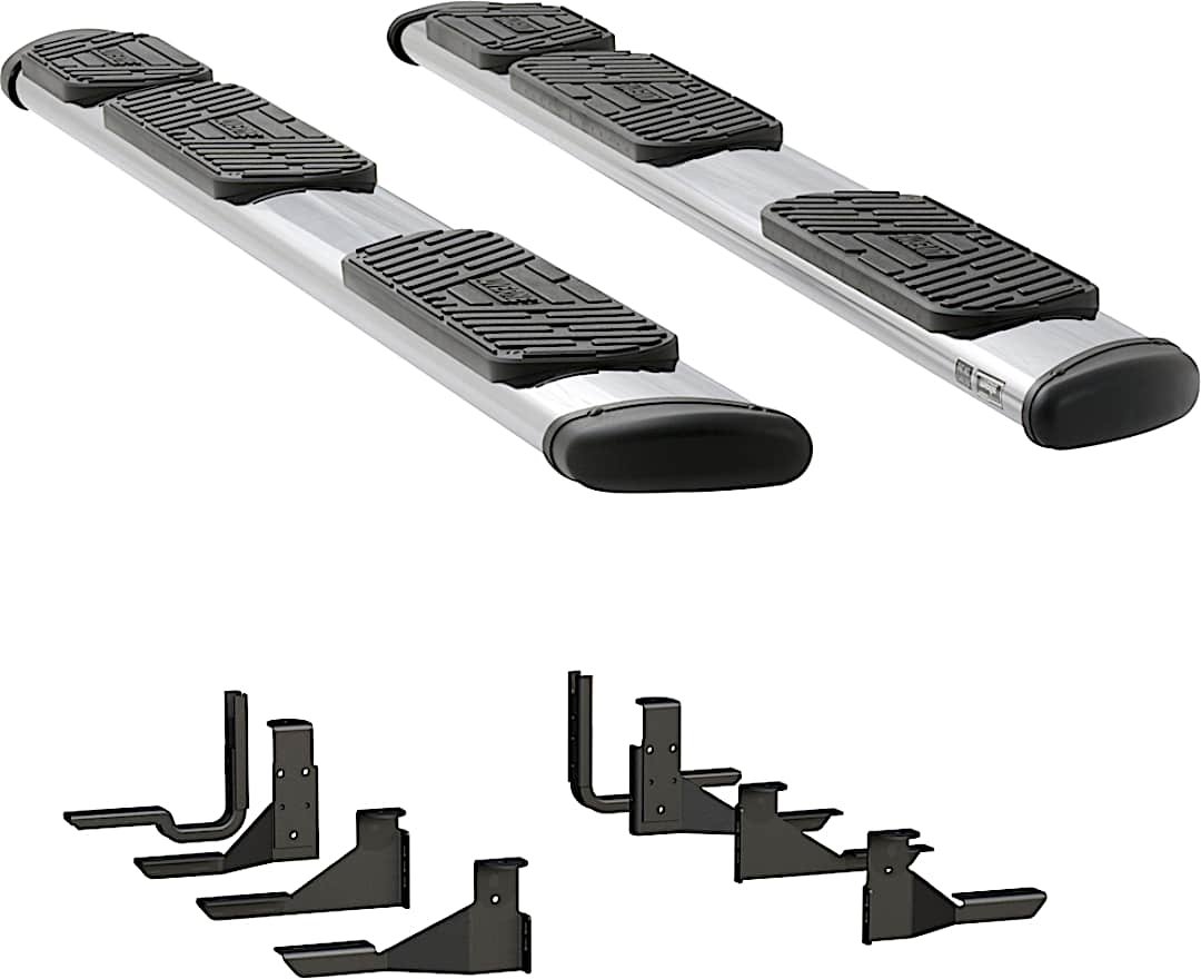 luv477114401117_1.jpg Luverne 477114-401117 Running Boards, Polished, Stainless Steel, 78.0/78.8 in. Bed, Crew Cab Pickup, Regal 7 in. Series - Image 1