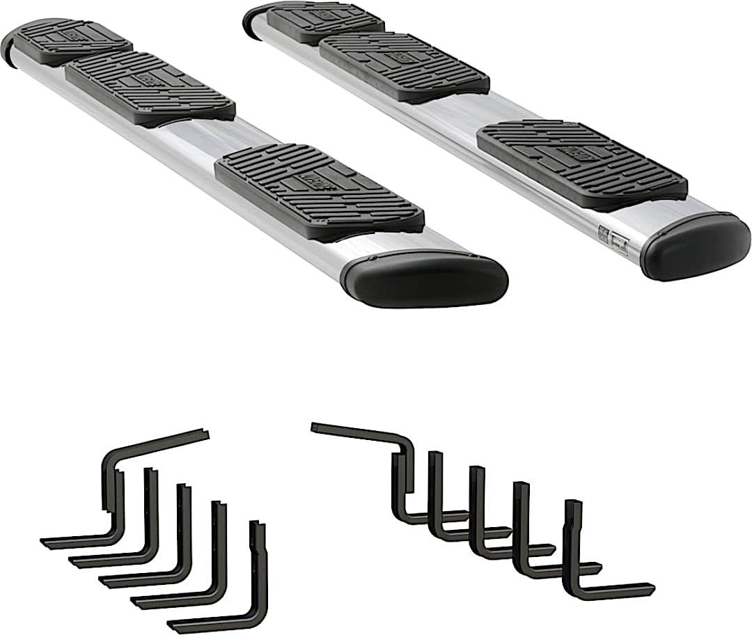 luv477125400829_1.jpg Luverne 477125-400829 Running Boards, Polished, Stainless Steel, 98.0 in. Bed, Crew Cab Pickup, Regal 7 in. Series - Image 1